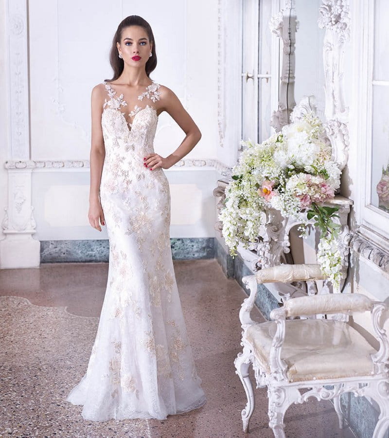 DP391 Valerie Wedding Dress from the Platinum by Demetrios Clair de Lune 2019 Bridal Collection