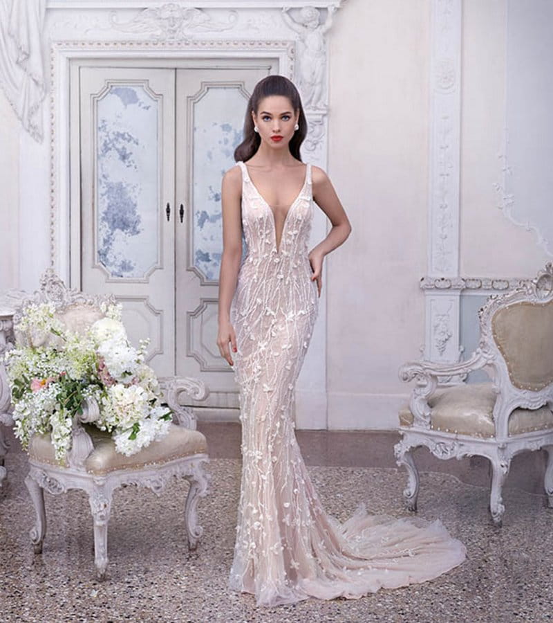 DP395 Madeleine Wedding Dress from the Platinum by Demetrios Clair de Lune 2019 Bridal Collection