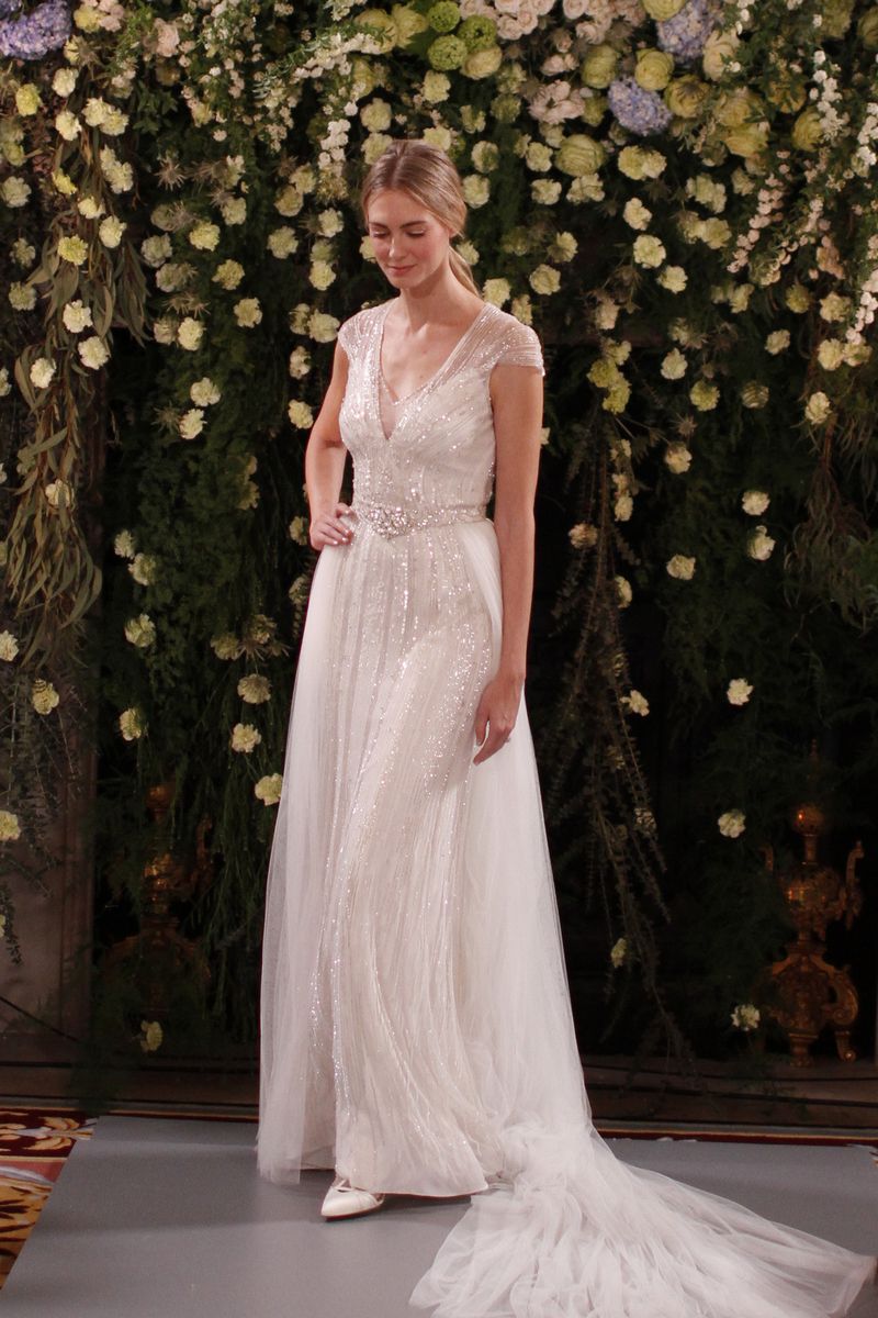 Amber Wedding Dress with Ally Overskirt from the Jenny Packham 2019 Bridal Collection