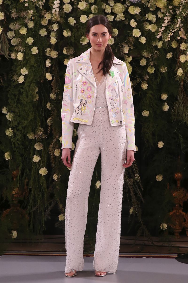 Forget Me Not Leather Jacket from the Jenny Packham 2019 Bridal Collection