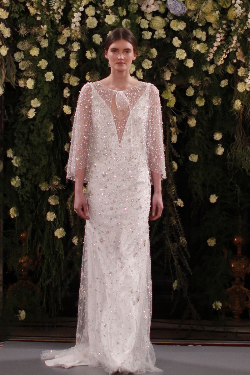 Moonflower Wedding Dress with Meadow Cape from the Jenny Packham 2019 Bridal Collection