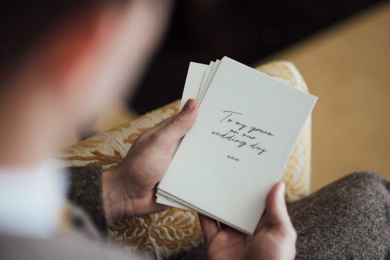 Love letter from bride to groom