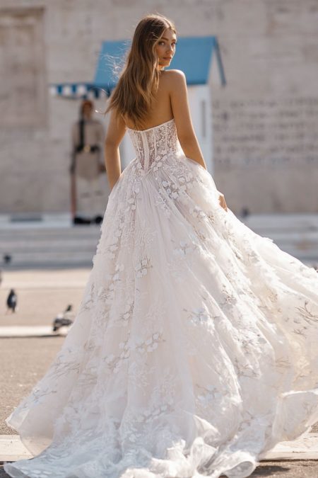 Back of 19-104 Wedding Dress from the BERTA Athens F/W 2019 Bridal Collection