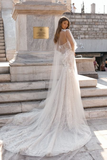 Back of 19-110 Wedding Dress from the BERTA Athens F/W 2019 Bridal Collection