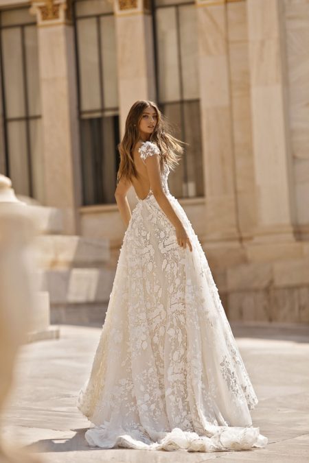 Back of 19-112 Wedding Dress from the BERTA Athens F/W 2019 Bridal Collection