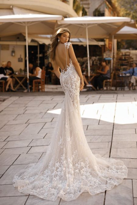 Back of 19-114 Wedding Dress from the BERTA Athens F/W 2019 Bridal Collection