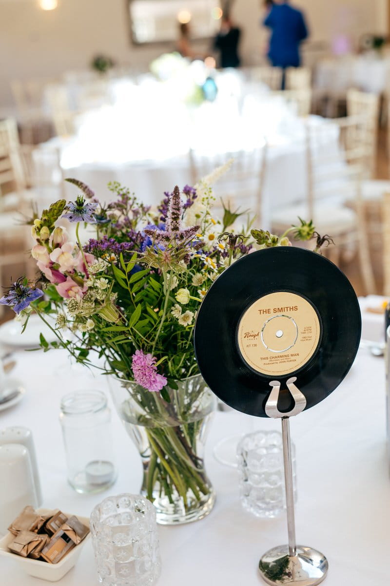 Record on wedding table as table name