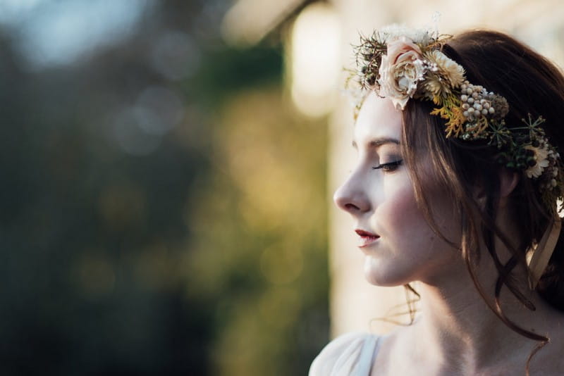 Bride's flower crown
