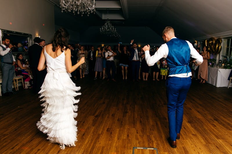 Bride and groom first dance at Barton Hall wedding