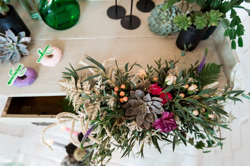 Bridal bouquet in drawer of dresser