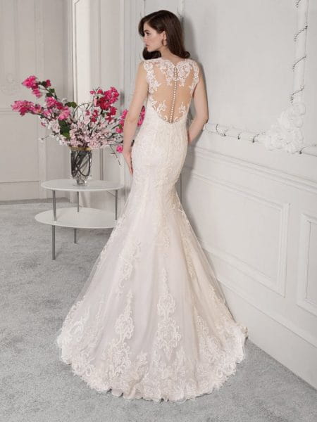 Back of 833 Wedding Dress from the Demetrios Starlight 2019 Bridal Collection