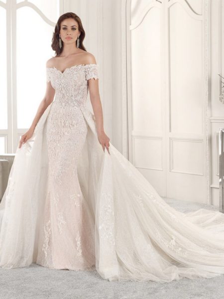 837 Wedding Dress with Train from the Demetrios Starlight 2019 Bridal Collection