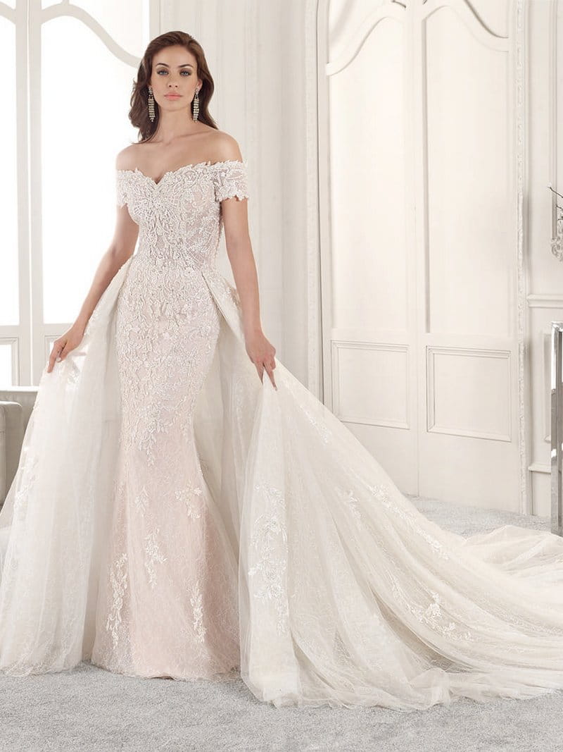 837 Wedding Dress with Train from the Demetrios Starlight 2019 Bridal Collection