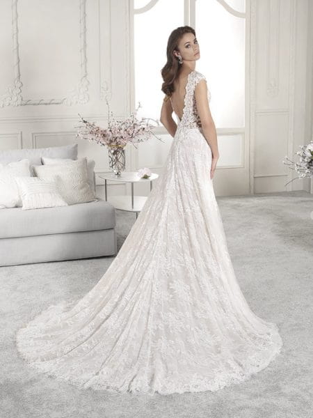 Back of 853 Wedding Dress from the Demetrios Starlight 2019 Bridal Collection