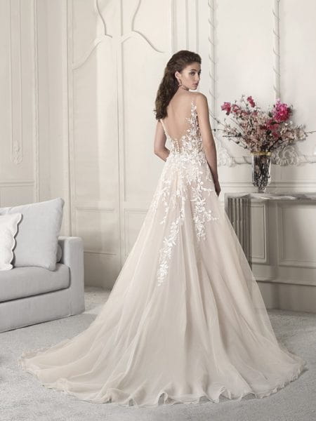 Back of 854 Wedding Dress from the Demetrios Starlight 2019 Bridal Collection