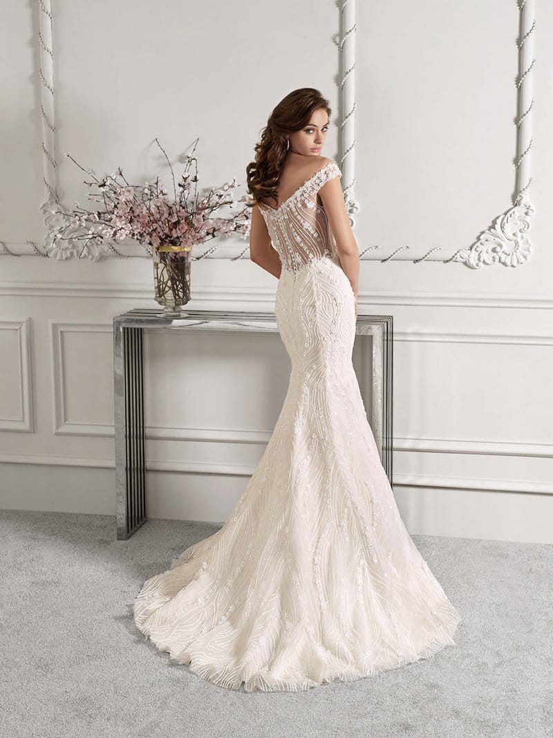 Back of 868 Wedding Dress from the Demetrios Starlight 2019 Bridal Collection