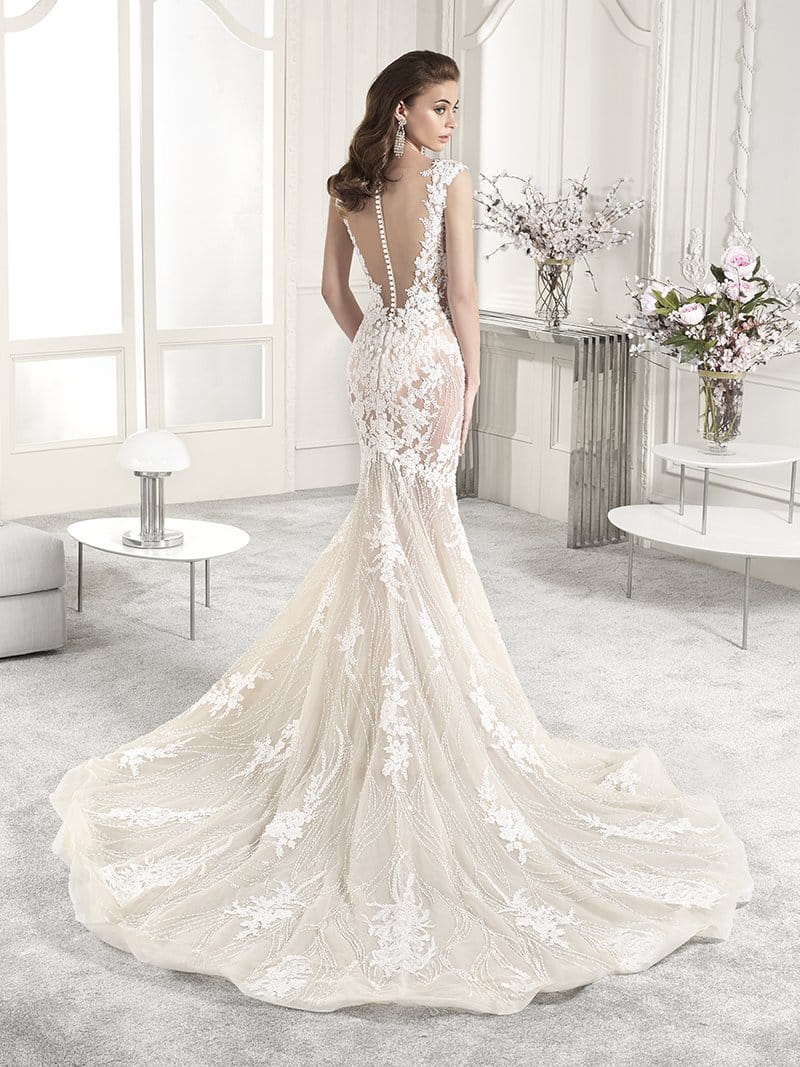 Back of 883 Wedding Dress from the Demetrios Starlight 2019 Bridal Collection