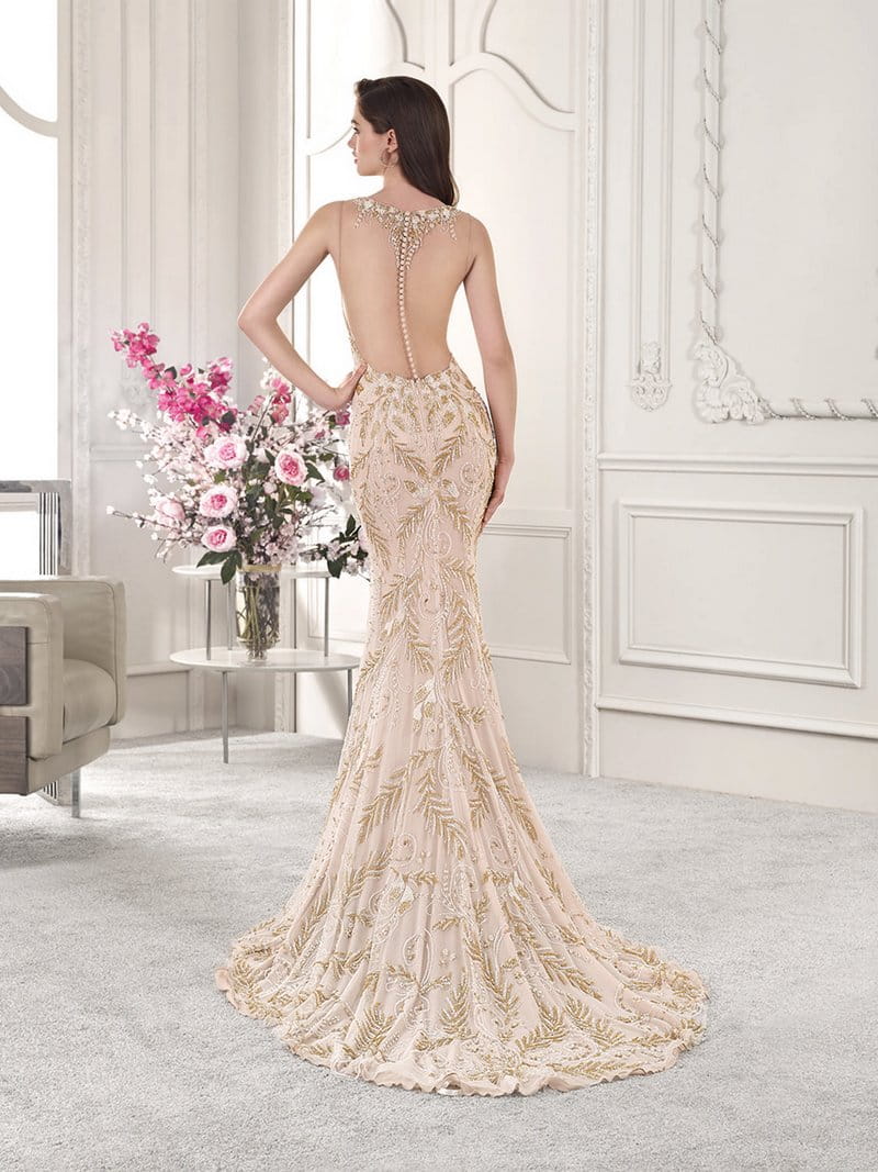 Back of 885 Wedding Dress from the Demetrios Starlight 2019 Bridal Collection