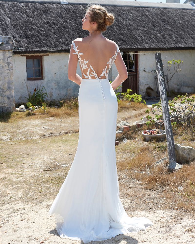 Back of Alice Skirt from the Elbeth Gillis Arniston Blue 2019 Bridal Collection