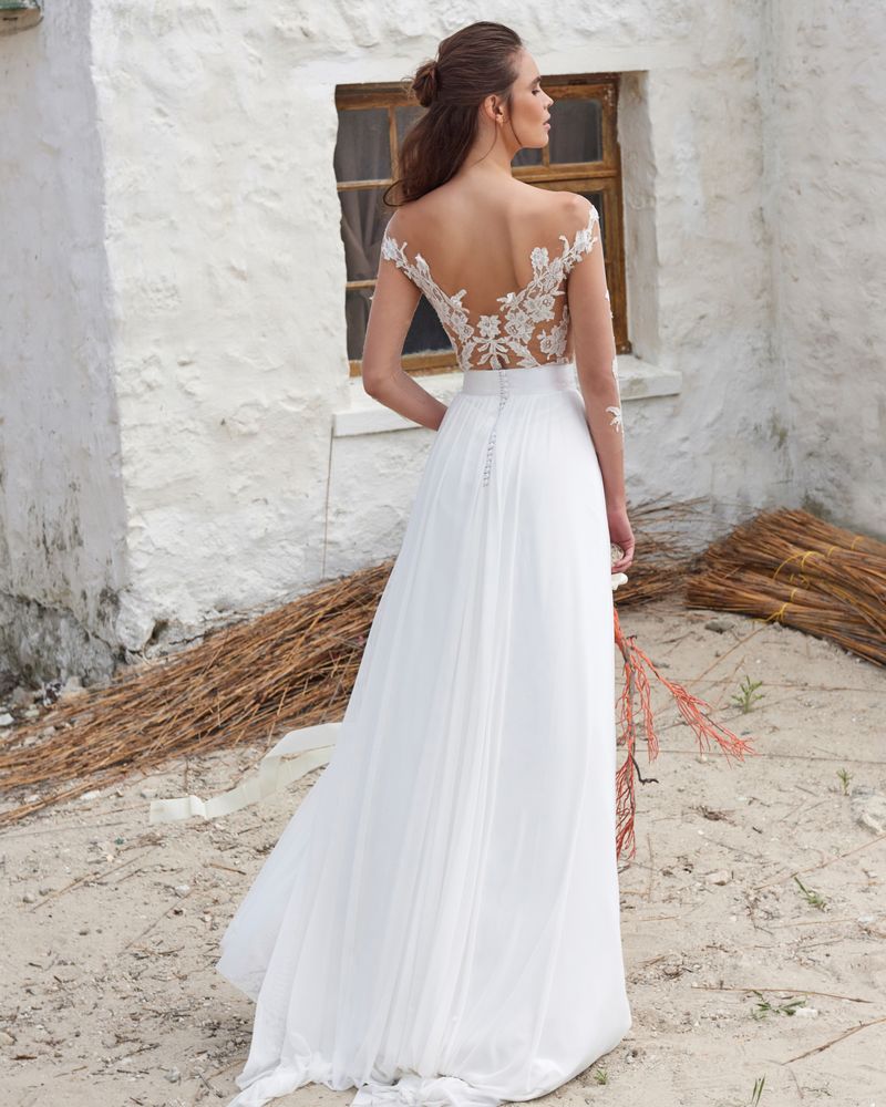 Back of Casey Skirt from the Elbeth Gillis Arniston Blue 2019 Bridal Collection