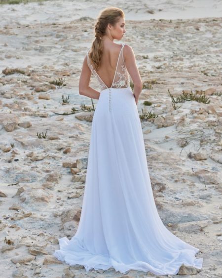 Back of Ernestine Wedding Dress from the Elbeth Gillis Luminescence 2019 Bridal Collection