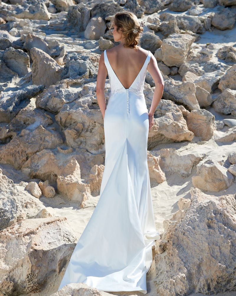 Back of Zoe Wedding Dress from the Elbeth Gillis Luminescence 2019 Bridal Collection