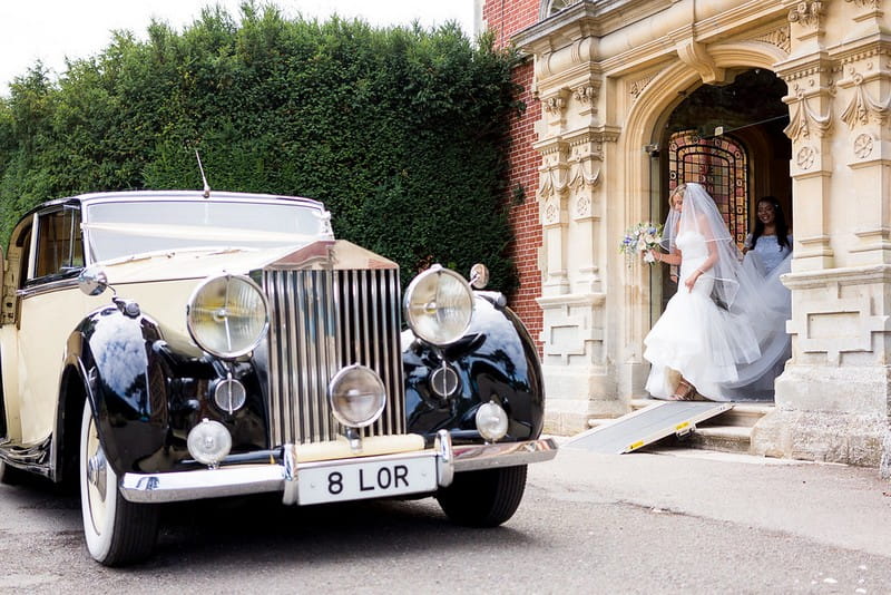 Vintage Rolls Royce wedding car