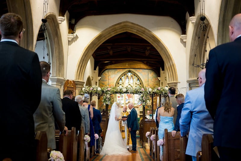 Wedding ceremony in St Peter and St Paul's Church