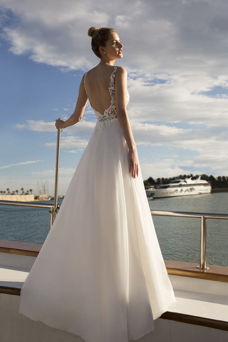 Back of DR251 Wedding Dress from the Demetrios Destination Romance 2019 Bridal Collection