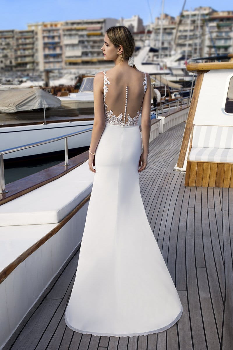 Back of DR257 Wedding Dress from the Demetrios Destination Romance 2019 Bridal Collection