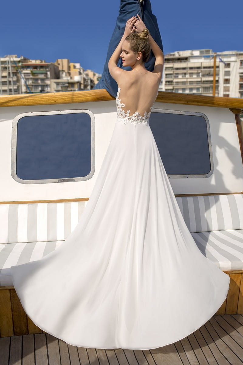 Back of DR259 Wedding Dress from the Demetrios Destination Romance 2019 Bridal Collection