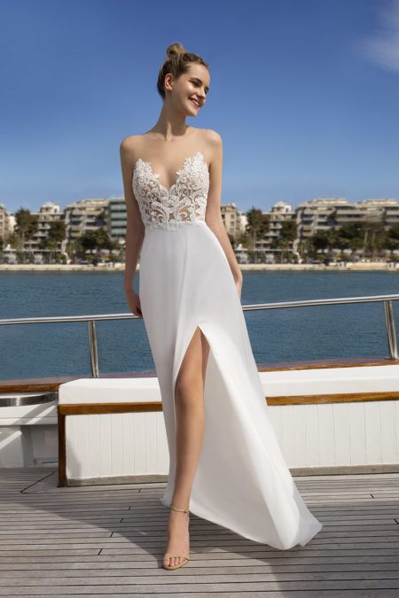 DR259 Wedding Dress from the Demetrios Destination Romance 2019 Bridal Collection