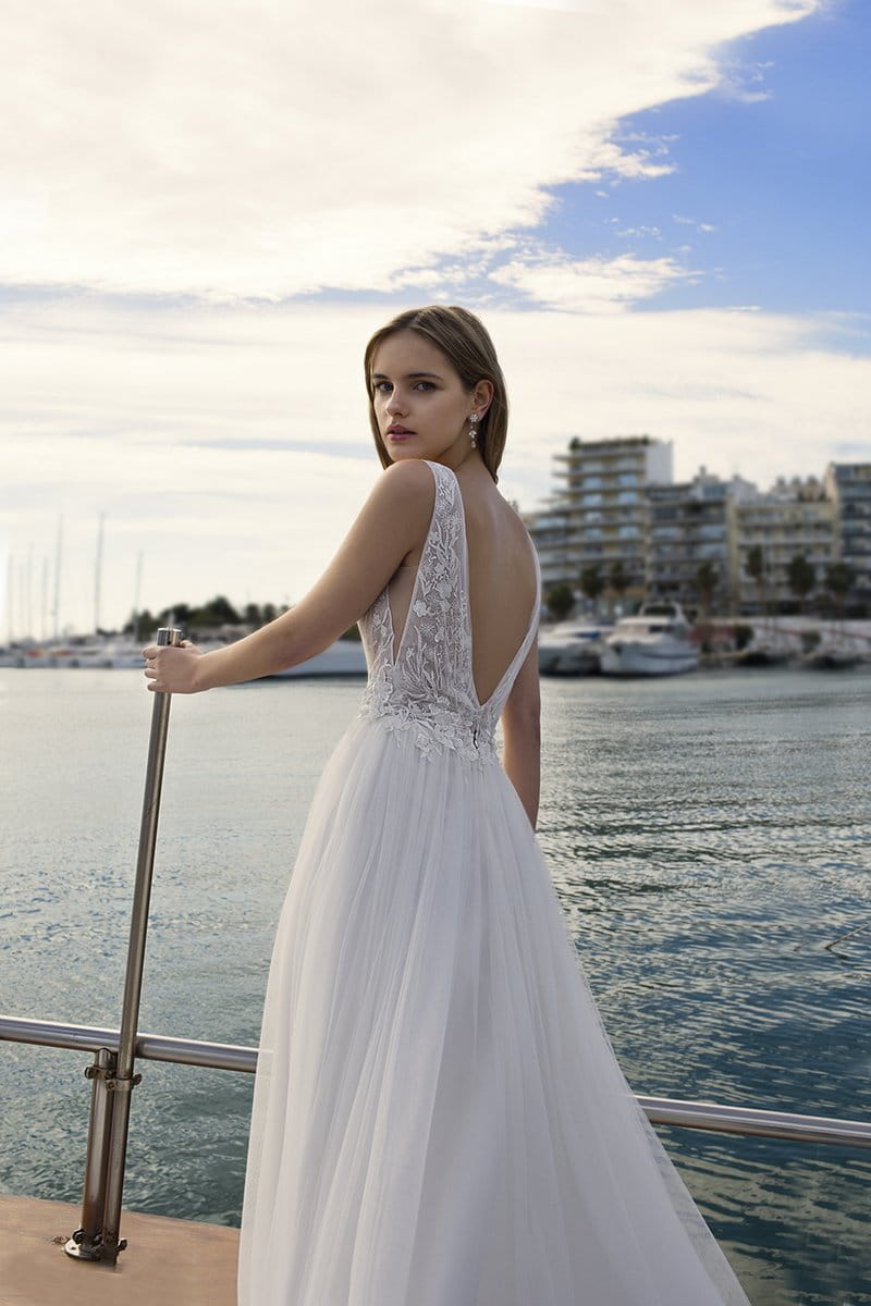 Back of DR261 Wedding Dress from the Demetrios Destination Romance 2019 Bridal Collection