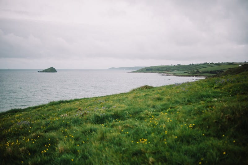 View of the sea from Devon coastline