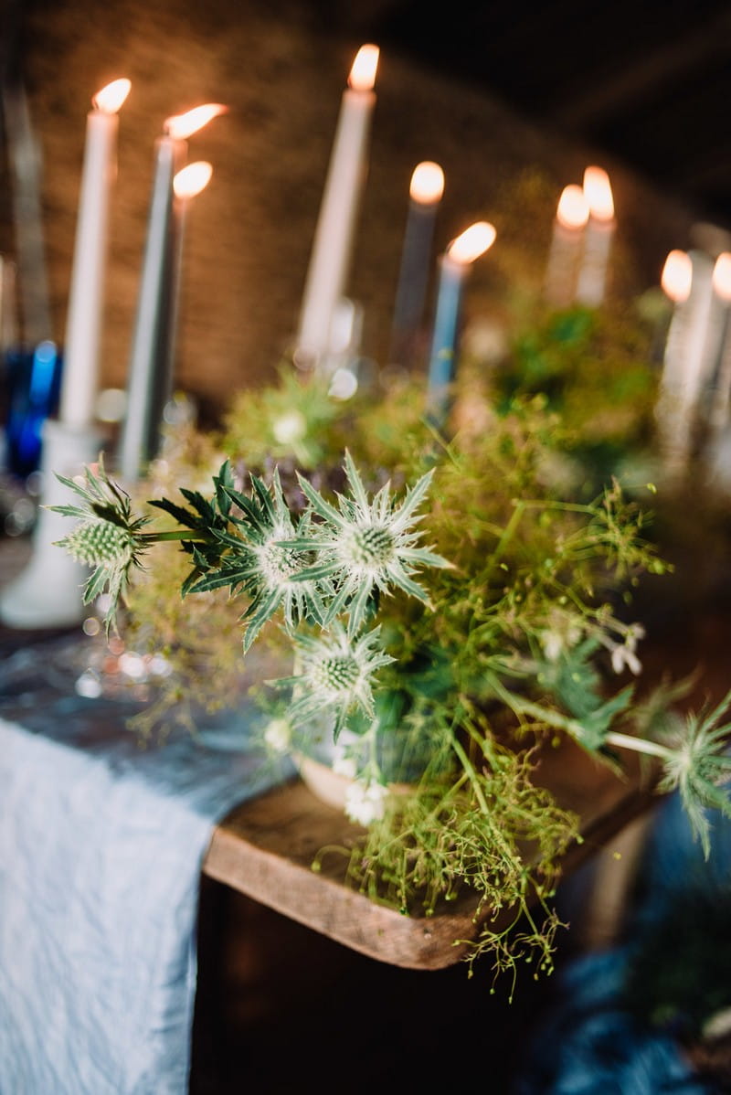 Wild plant on wedding table