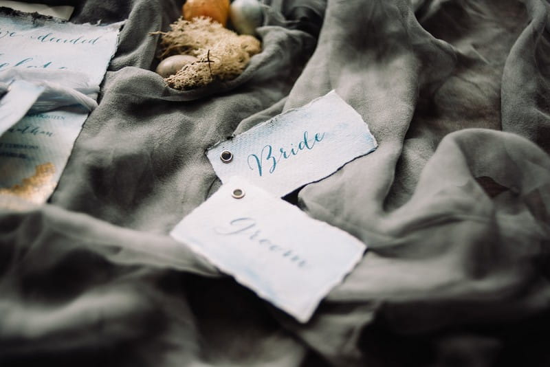 Rustic bride and groom tags