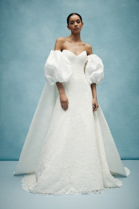 Griffin Cape from the Anne Barge Spring 2020 Bridal Collection