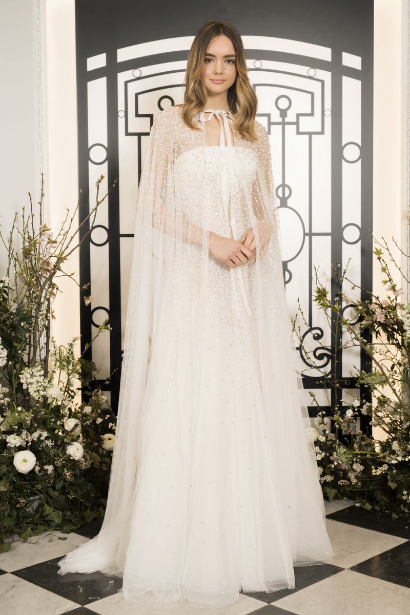 Maria Wedding Dress with Callas Cape from the Jenny Packham 2020 Bridal Collection