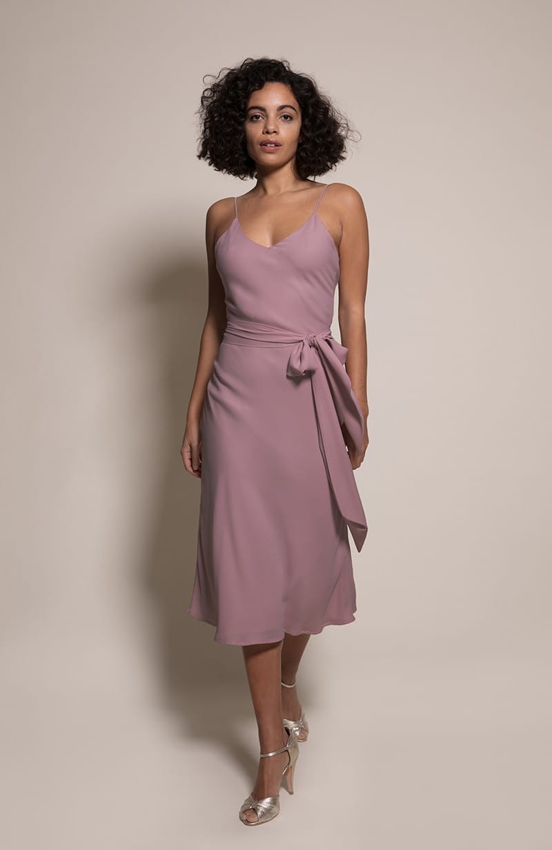 Oslo Bridesmaid Dress in Heather from the Rewritten SS19 Collection