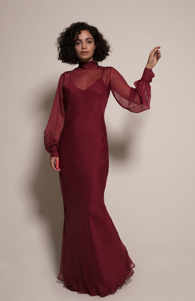 Prague Bridesmaid Dress in Chianti from the Rewritten SS19 Collection