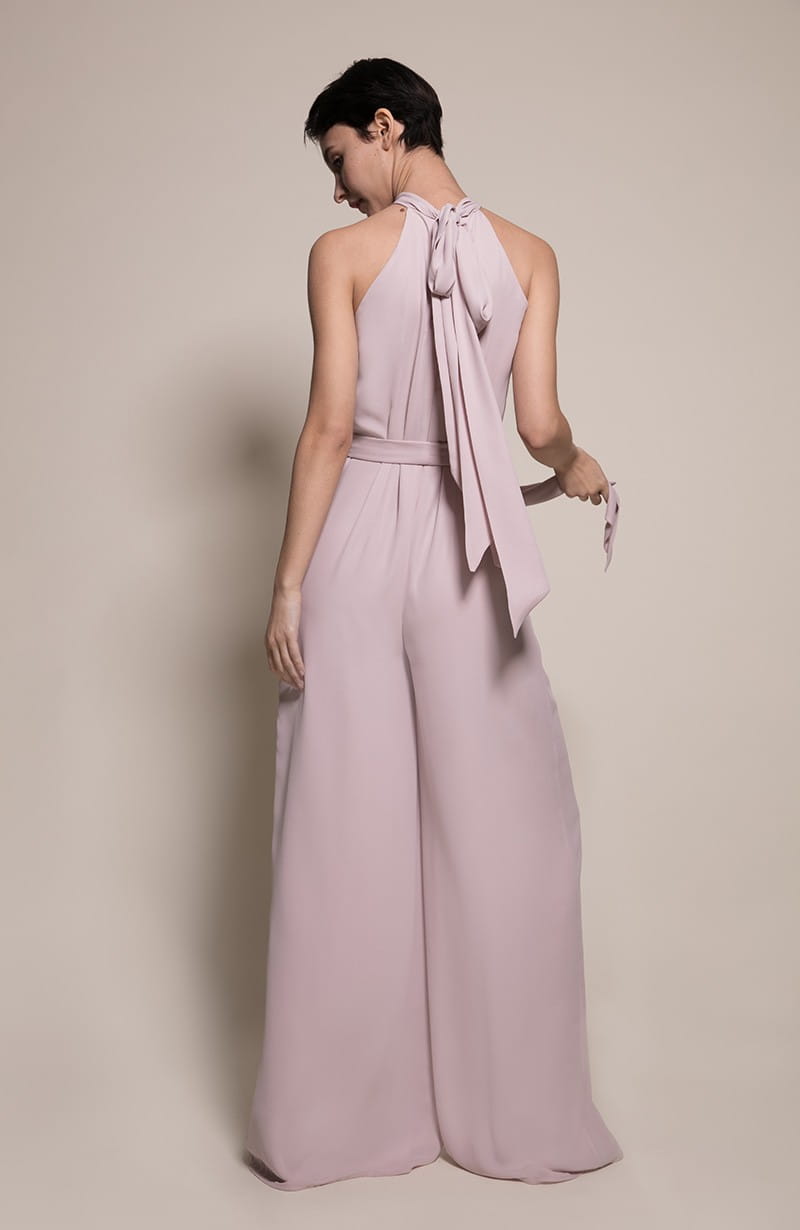 Soho Bridesmaid Jumpsuit in Oyster from the Rewritten SS19 Collection