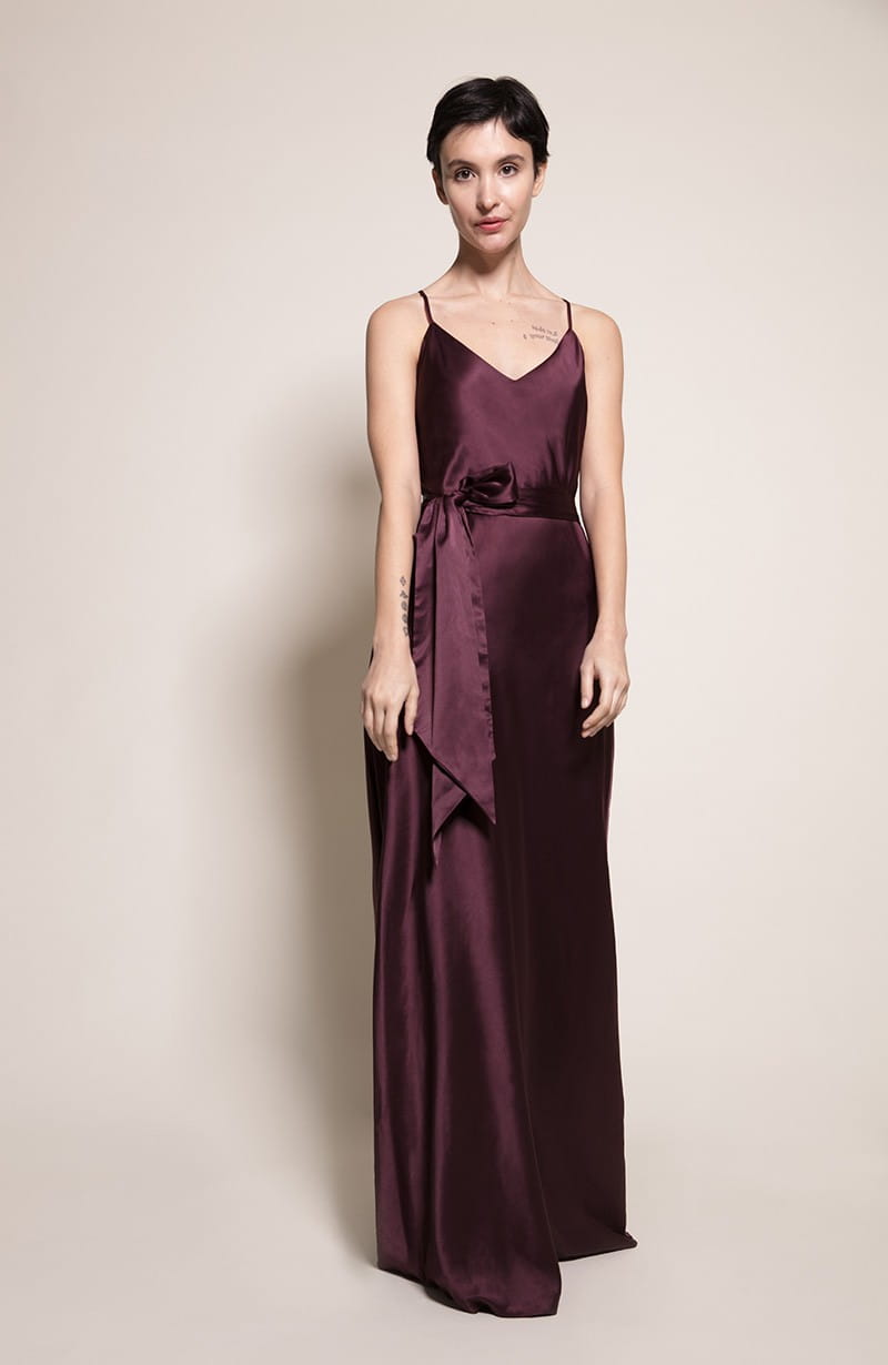 Sydney Bridesmaid Dress in Blackcurrant from the Rewritten SS19 Collection