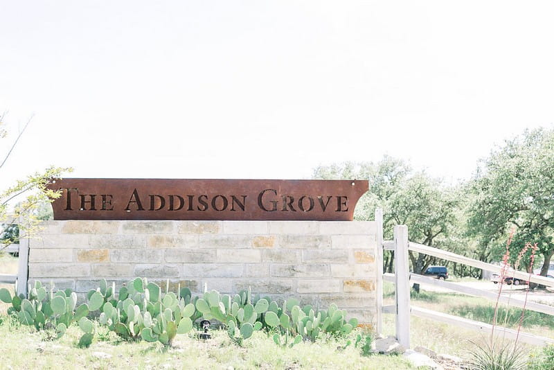 The Addison Grove sign