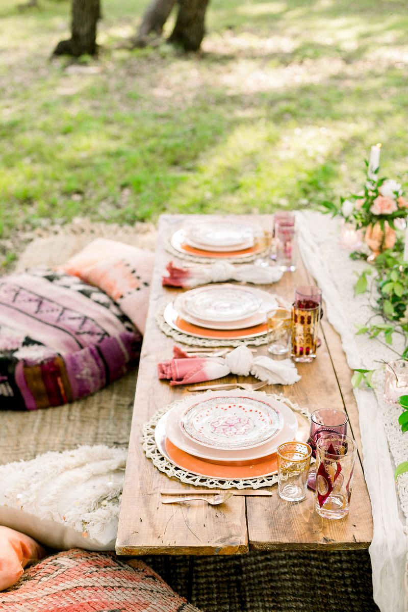 Moroccan inspired place settings