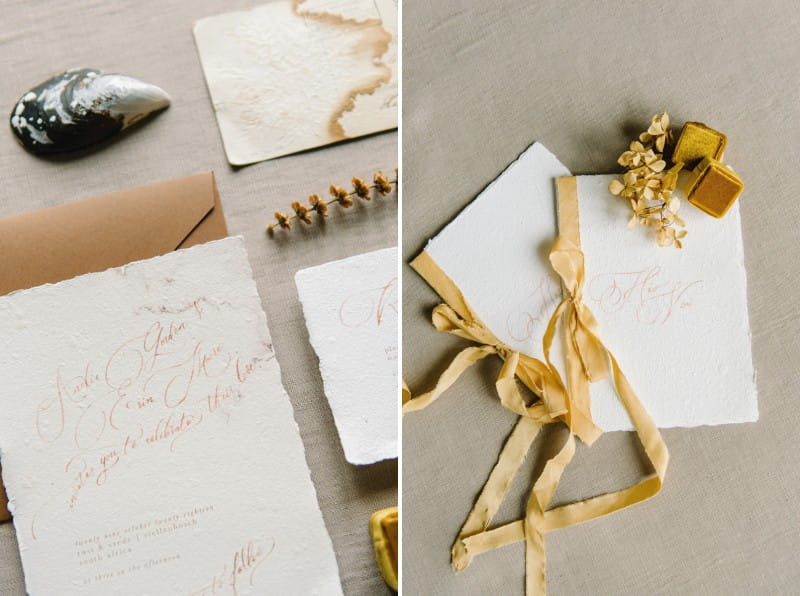 Rustic wedding stationery