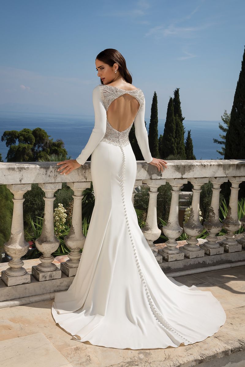 Back of Style 88076 Wedding Dress from the Justin Alexander Fall/Winter 2019 Bridal Collection