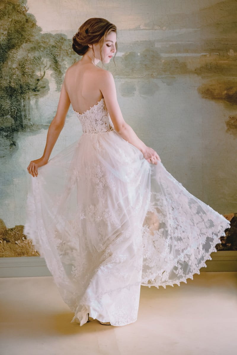 Back of Anais Wedding Dress from the Claire Pettibone Timeless Bride 2019 Bridal Collection