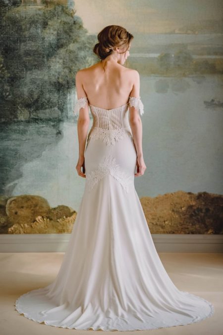 Back of Arabella Wedding Dress from the Claire Pettibone Timeless Bride 2019 Bridal Collection