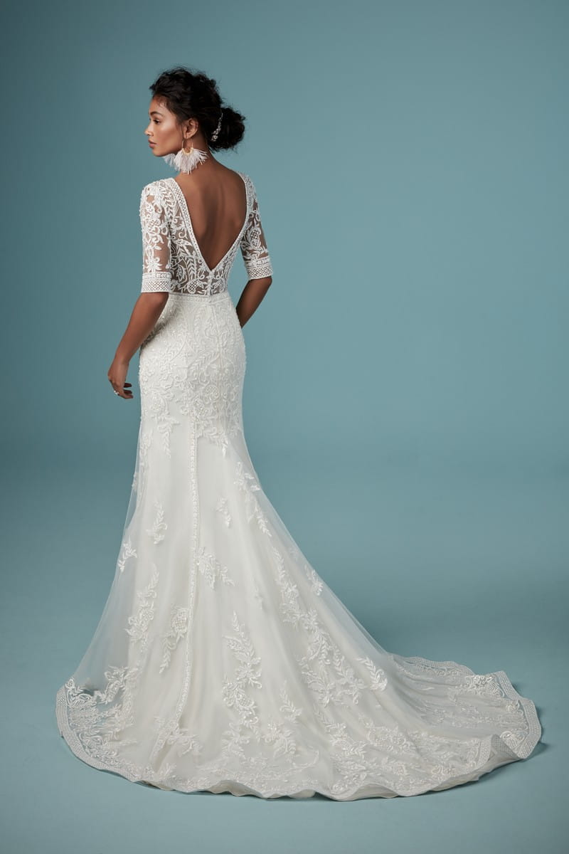 Back of Blake Wedding Dress from the Maggie Sottero Ambrose Fall 2019 Bridal Collection