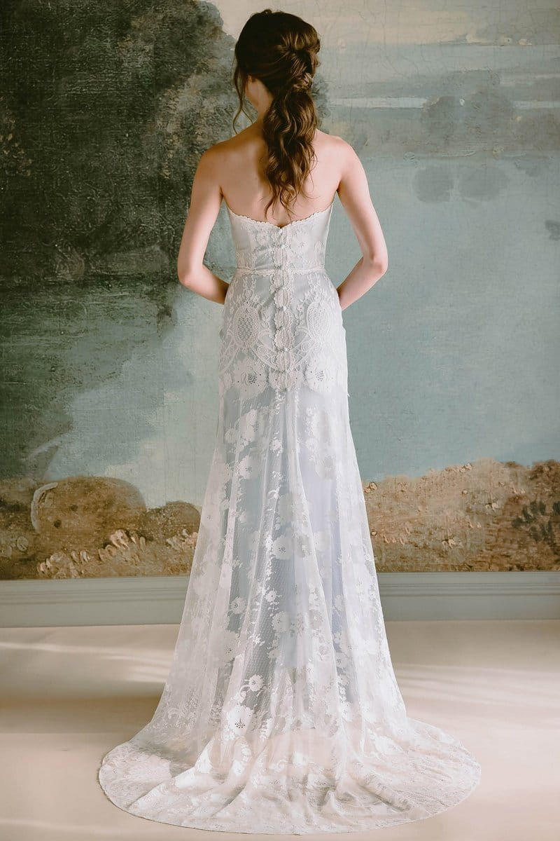 Back of Eloise Wedding Dress from the Claire Pettibone Timeless Bride 2019 Bridal Collection